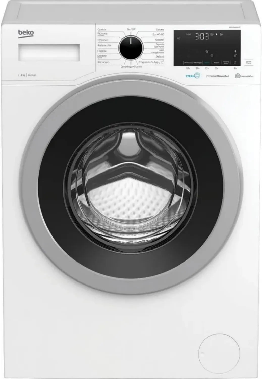 Beko Lave-linge 8 kg 1400 tr/min, Chargement Frontal, Installation Libre