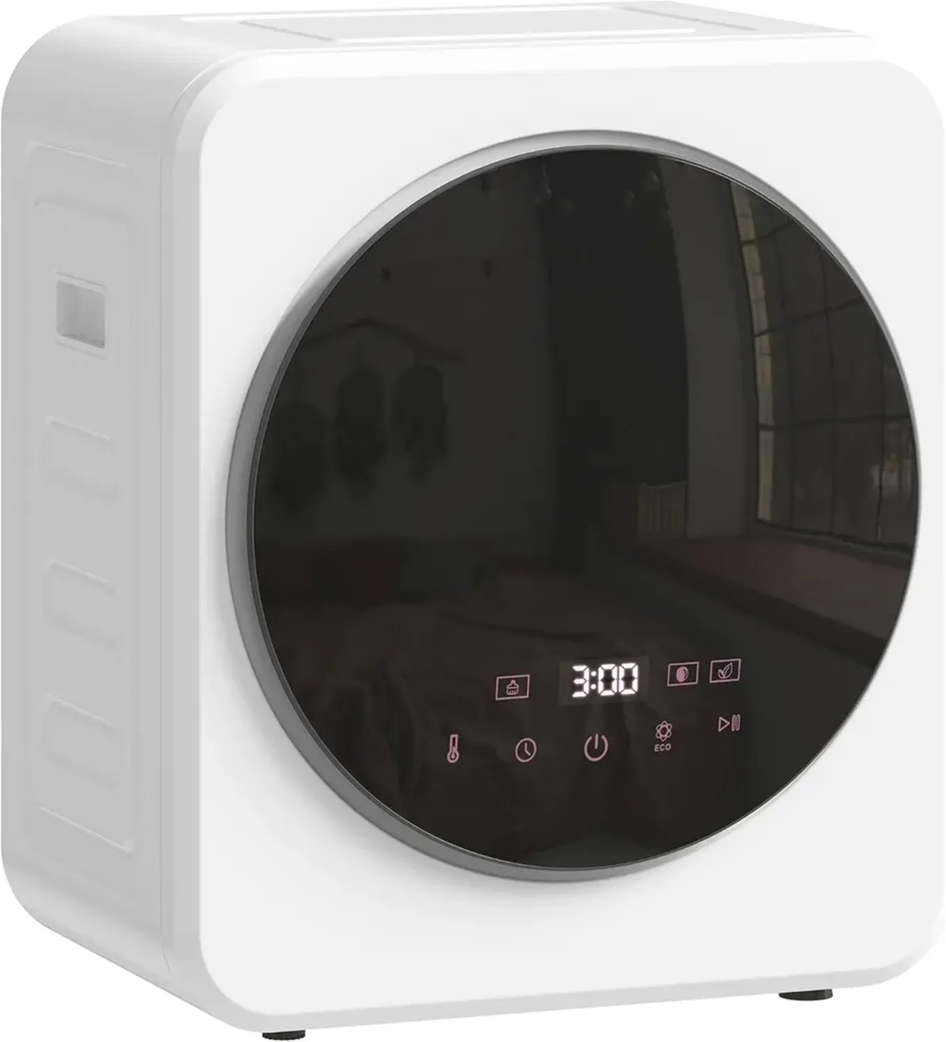 Séchoir Compact Portable HOMCOM 4 kg, Écran LED, 800 W, Chargement Frontal, Jusqu'à 60 °C, Installation Flexible, Tambour Inox, Minuterie