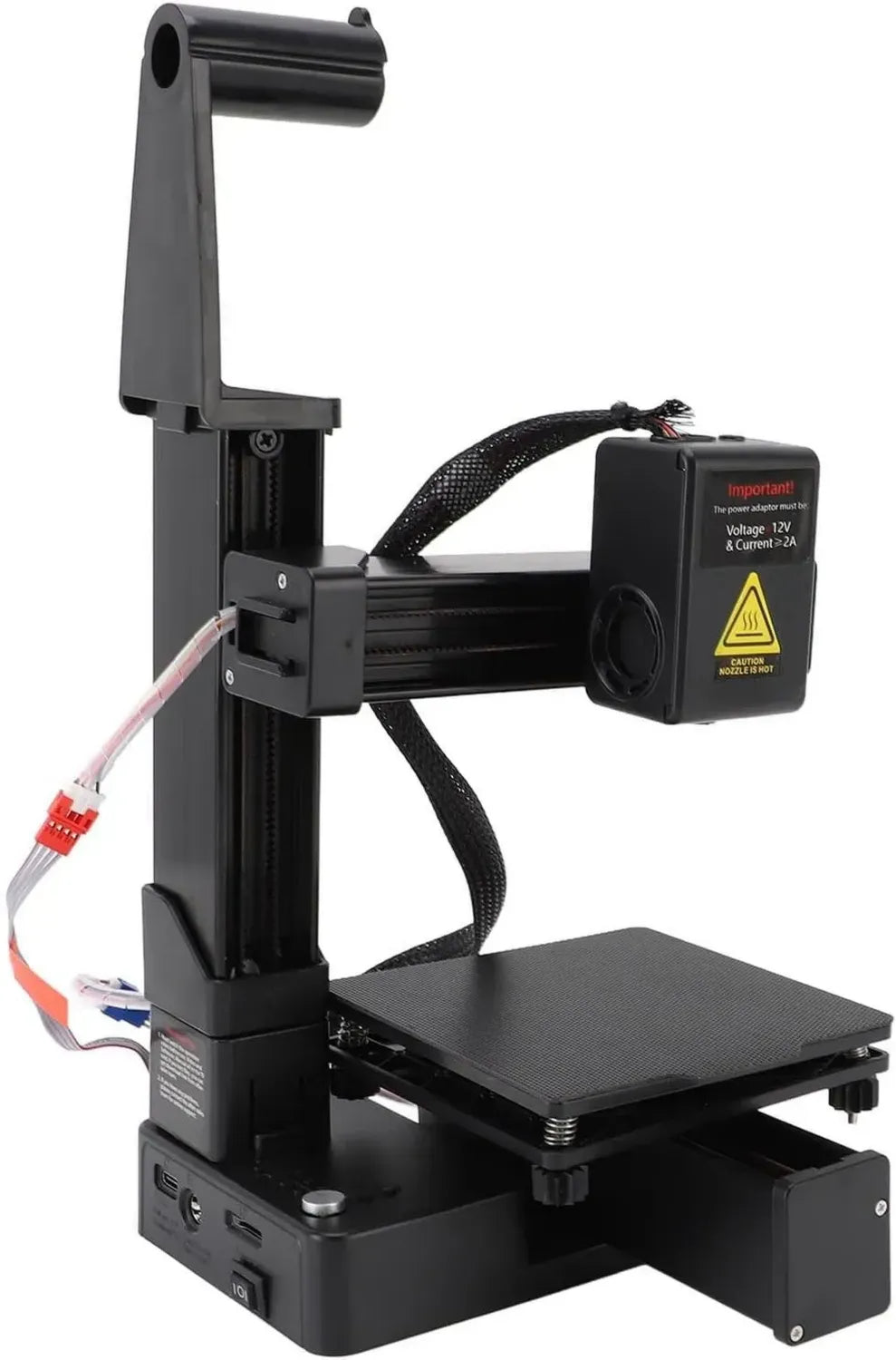 Imprimante 3D Mini FDM pour Débutants et Enfants, Vitesse 40mm/s, Compatibilité avec Filaments PLA/TPU 1,75mm, Prise UE