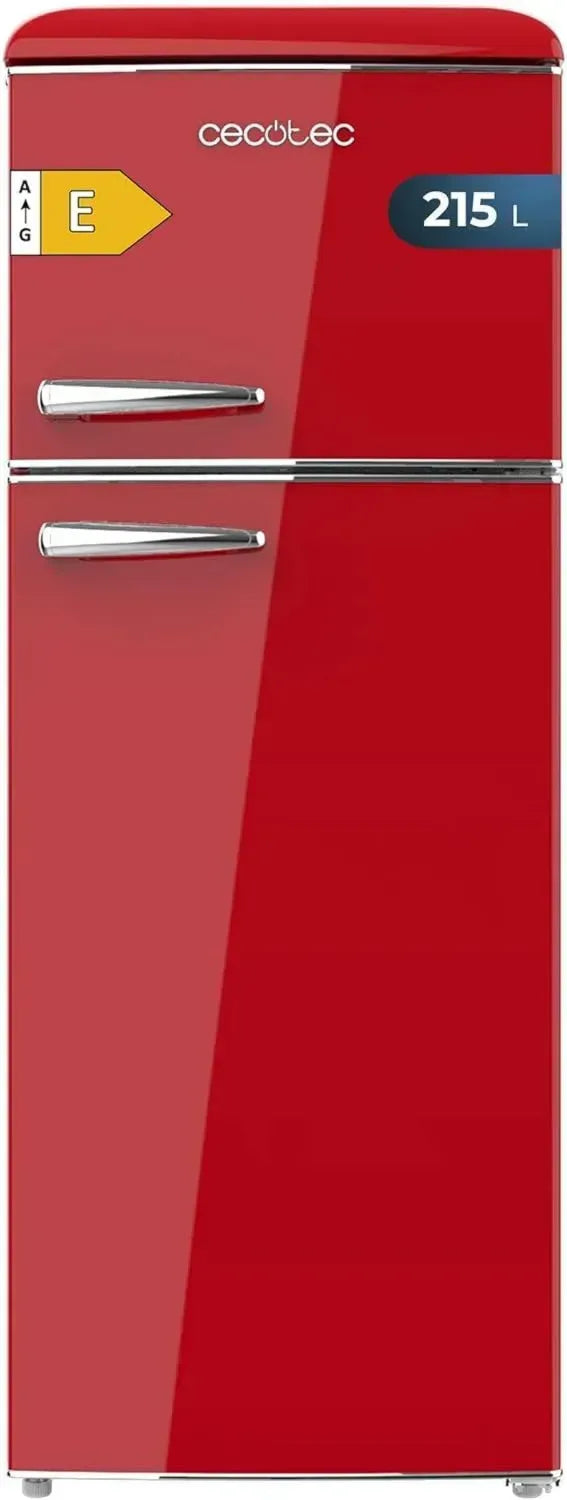 Réfrigérateur Rétro à Deux Portes 215L Bolero Rouge avec Éclairage LED