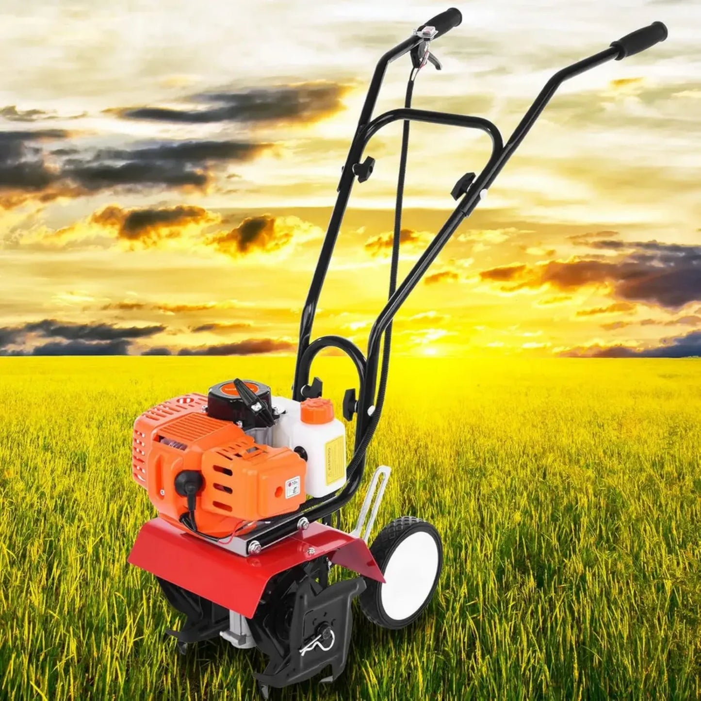 Mini Motoculteur Essence 52cc 2 Temps pour Jardinage