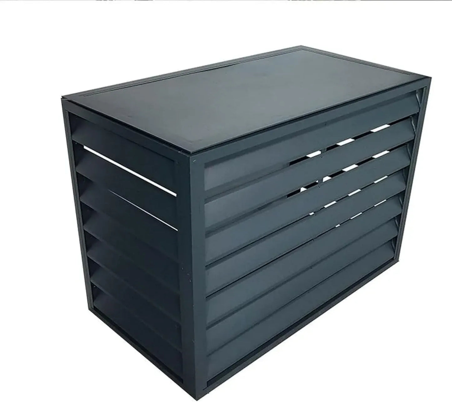 Coffre en aluminium pour unité extérieure de climatiseur, insonorisé et étanche, gris, 100 cm