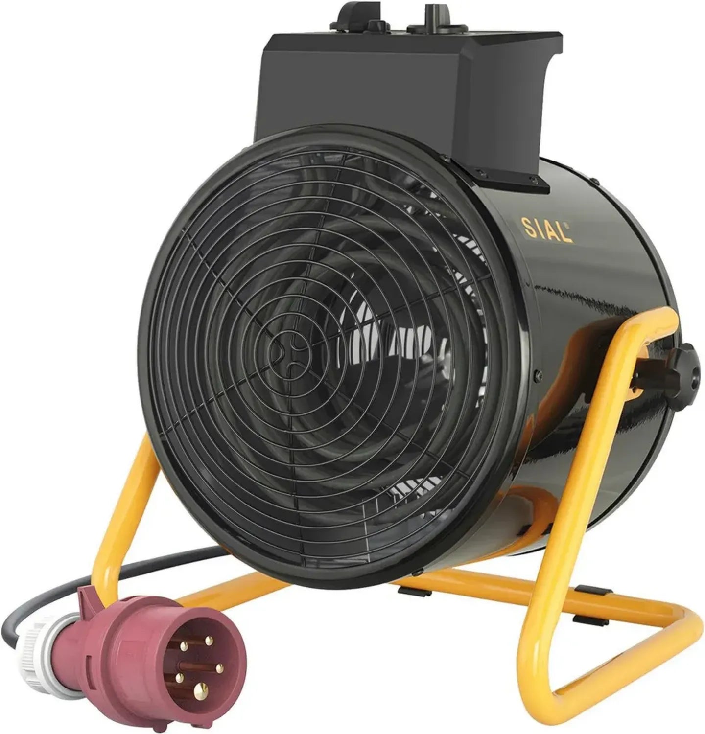 Radiateur Électrique Industriel SIAL 9000W, 400V - Chauffage Soufflant pour Atelier et Garage (Noir)