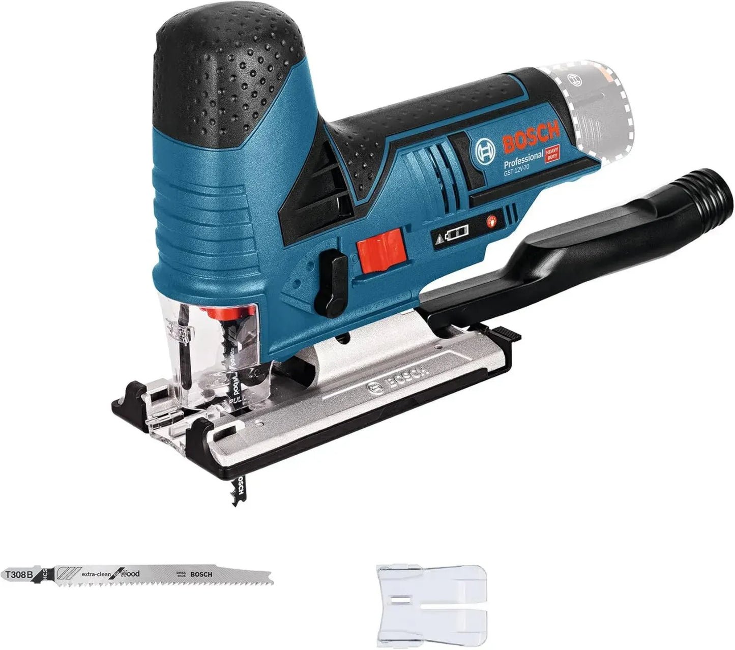 Bosch Scie Sauteuse Sans-Fil 12V, Compacte, 70 mm Bois, 2 Lames Incluses