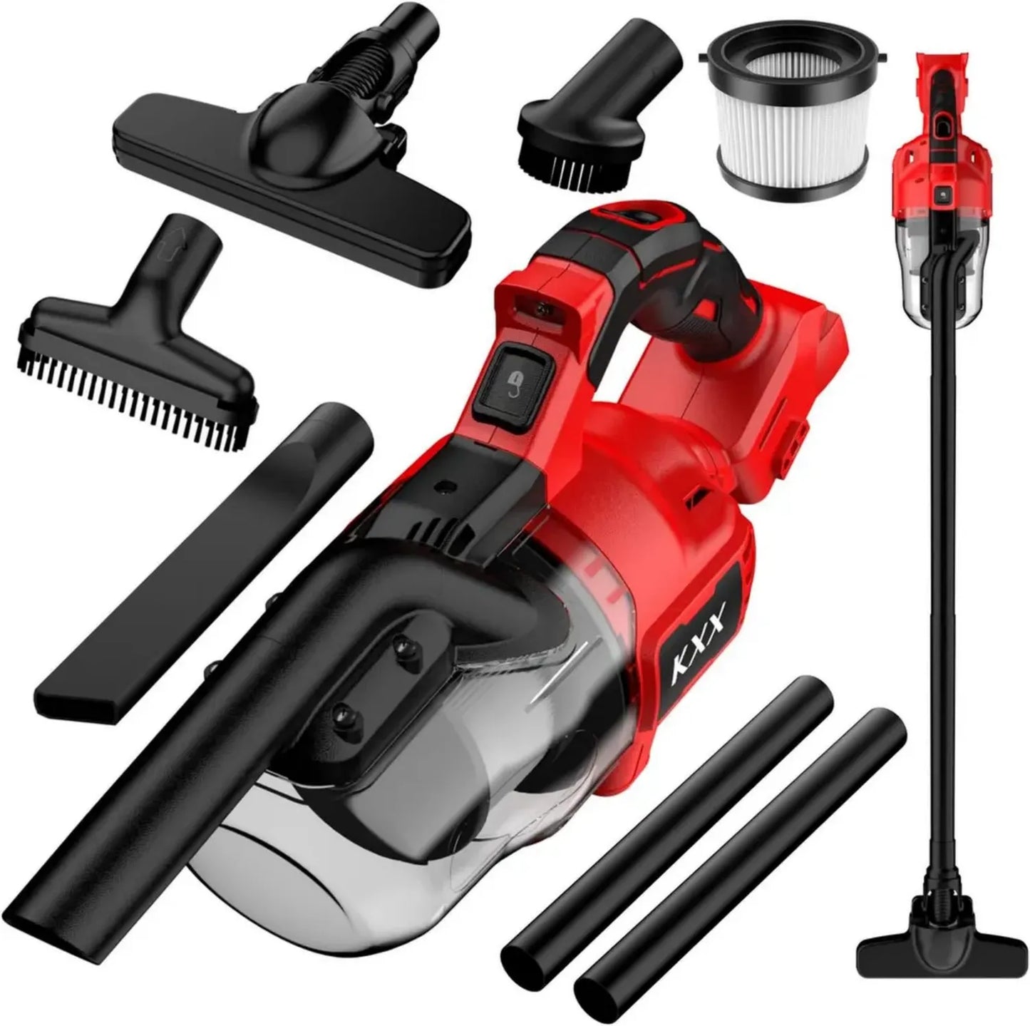 Aspirateur Balai Sans Fil 5 en 1 Compatible Milwaukee M18, Moteur 500W, Filtration HEPA