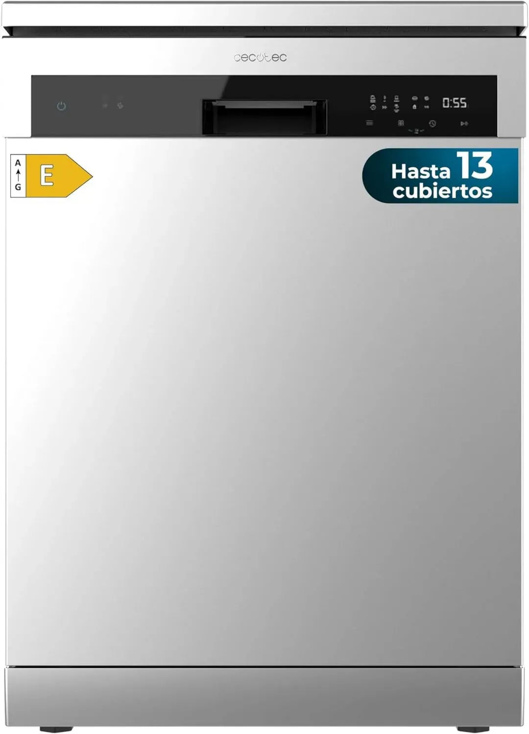 Lave-vaisselle Compact en Inox 60 cm Cecotec, 13 Couverts, 6 Programmes