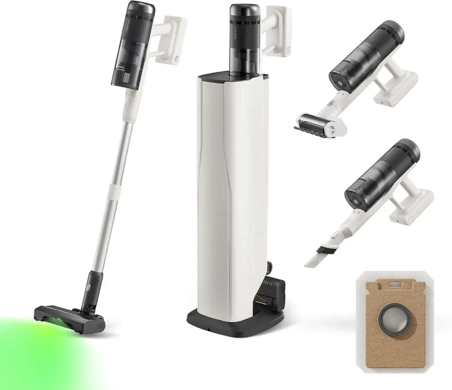 Aspirateur Balai sans Fil Roborock H60 - Station Auto-Vide, Batterie Longue Durée, Puissance 170 AW, Brosse Anti-Enmêlement et Lumière LED