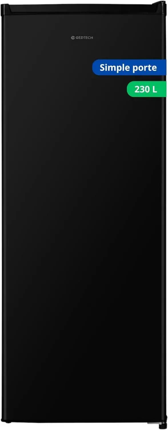 Réfrigérateur Monoporte GEDTECH 230L Classe E - Noir Élégant