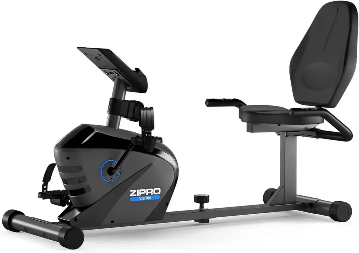 Vélo d'Appartement Fitness ZIPRO Vision, Écran LCD, Cardiofréquencemètre, Résistance Réglable, Charge Max 120kg, Couleur Noire
