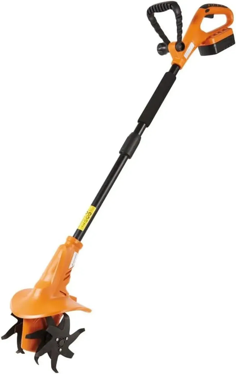 Motobineuse sans fil 18V - Batterie rechargeable, 4 lames, protection intégrée, orange