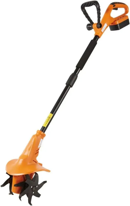 Motobineuse sans fil 18V - Batterie rechargeable, 4 lames, protection intégrée, orange