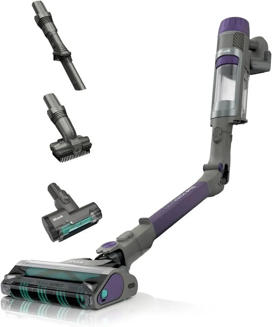 Aspirateur sans fil Shark avec PowerDetect et DuoClean - 70 min, léger, accessoires multi-surfaces et animaux, gris
