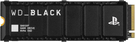 SSD Interne WD_BLACK SN850P 2 To PS5, Jusqu'à 7300 Mo/s, PCIe NVMe M.2, Compatible PlayStation 5, Avec Dissipateur Thermique, Noir