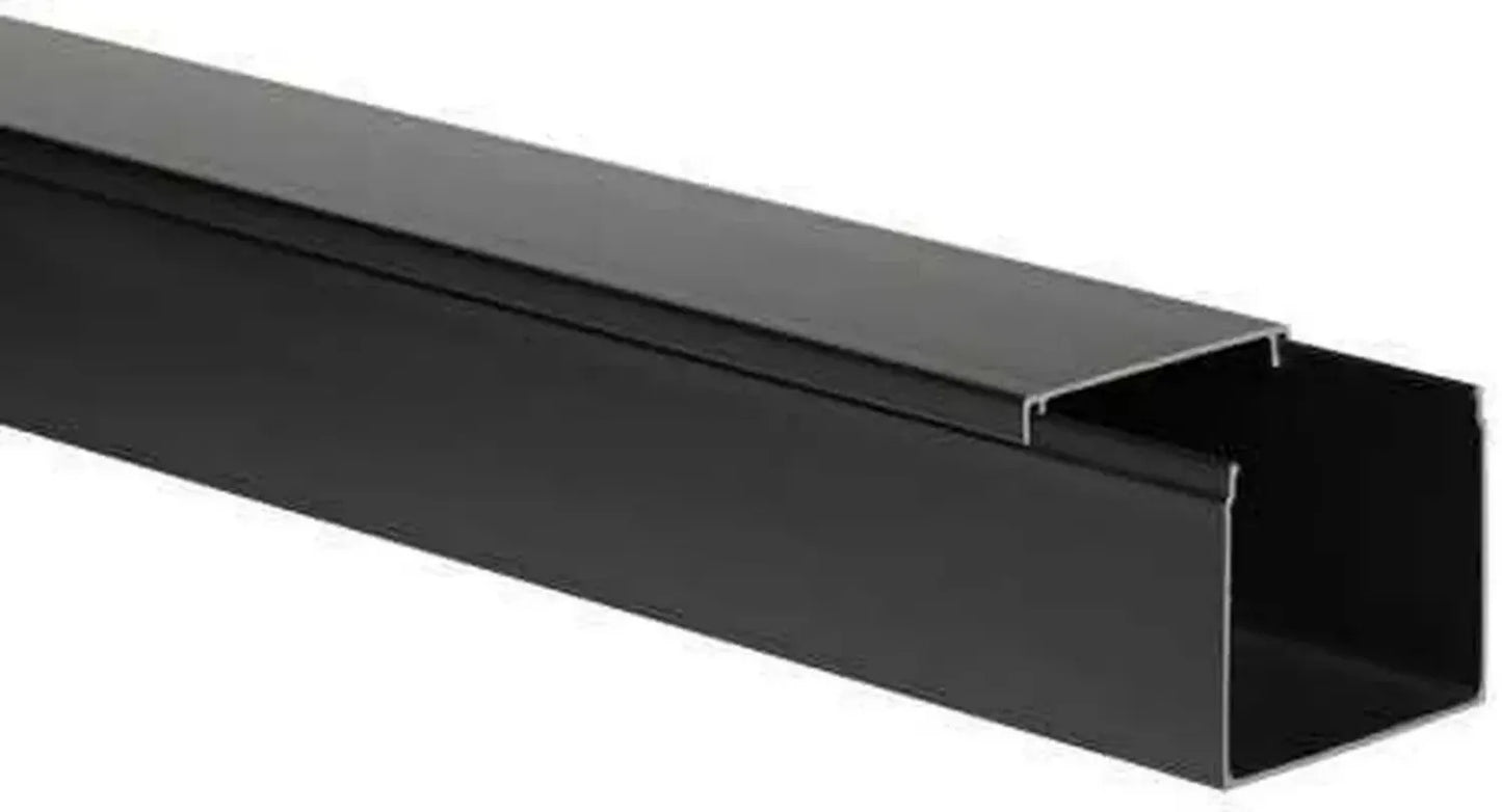 Lot de 5 goulottes électriques 60x60mm, 2m, noir