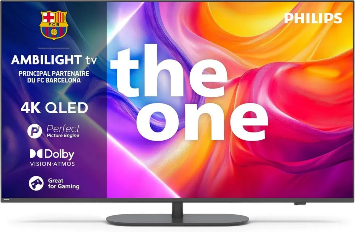 Téléviseur QLED 4K UHD 55'' Ambilight 3 - 120 Hz - Pied Central - Philips Titan 55PUS9000