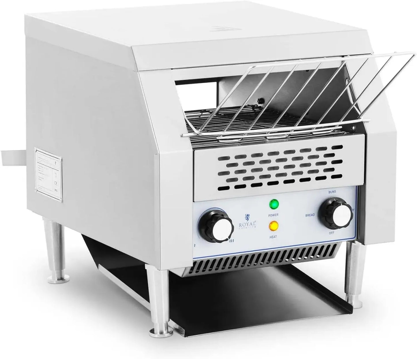 Grille-Pain Professionnel avec Convoyeur, 2200 W, 3 Modes, 7 Vitesses