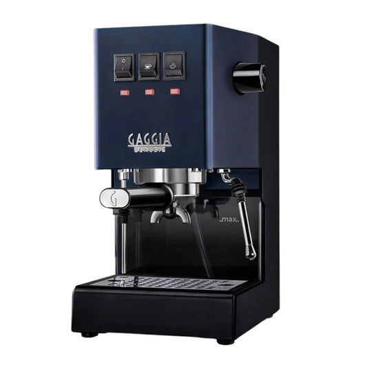 Machine à expresso manuelle Gaggia Classic E24 Evo Pro avec chaudière en laiton et électrovanne, Bleu