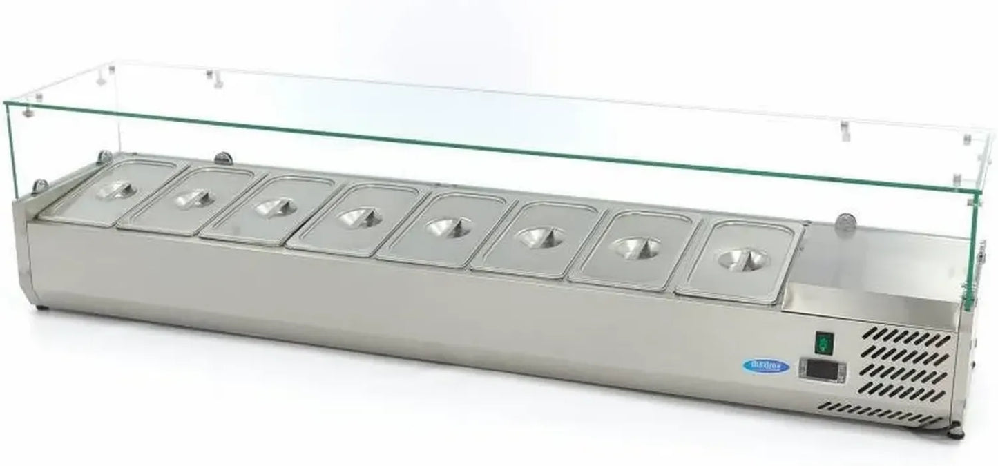 Vitrine Réfrigérée Maxima 180 cm avec 8 Bacs GN 1/3