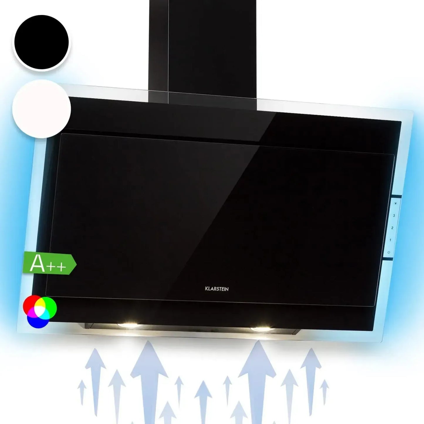 Hotte Murale Éco 90 cm Klarstein Mirage avec Éclairage RVB