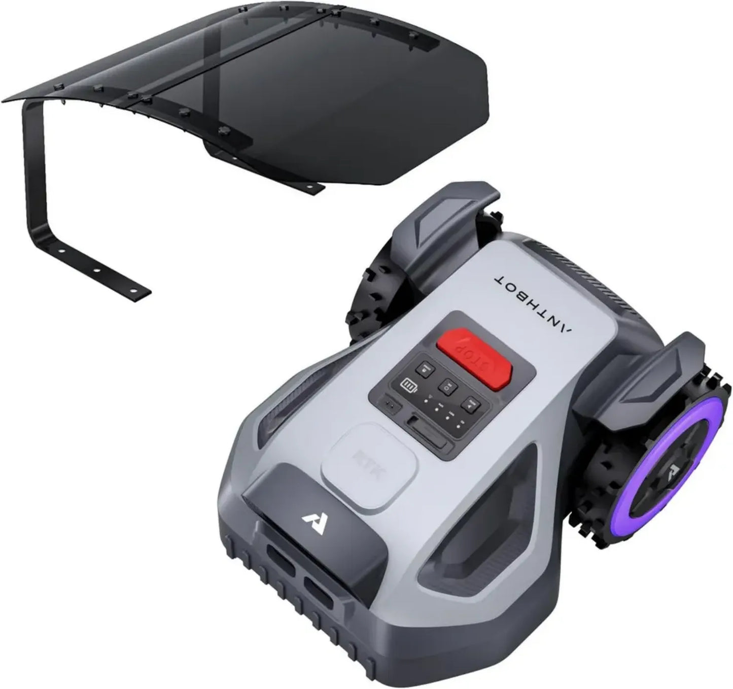 Robot Tondeuse ANTHBOT M5 avec IA, Double RTK, Évitement Intelligent, Cartographie Automatique, 4G, Pour 500-700 m², Pente 45%