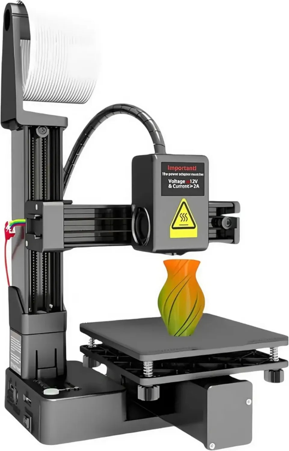 Imprimante 3D Mini XUMIUZIY 100x100x100 mm - Facile à utiliser, PLA/TPU, Connectivité USB/SD, Plateau Amovible