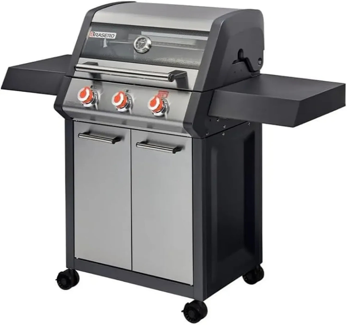 Barbecue à Gaz Monroe Pro 3 Feux - Cuisinière Extérieure avec Tubo Zone et Fenêtre