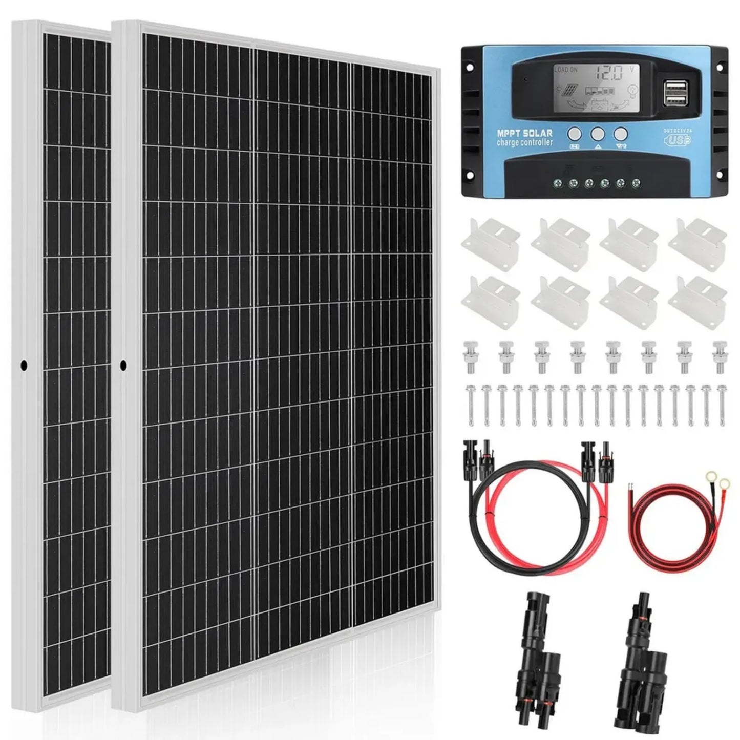 Ensemble Panneaux Solaires 240W 12V pour Caravane avec Contrôleur MPPT