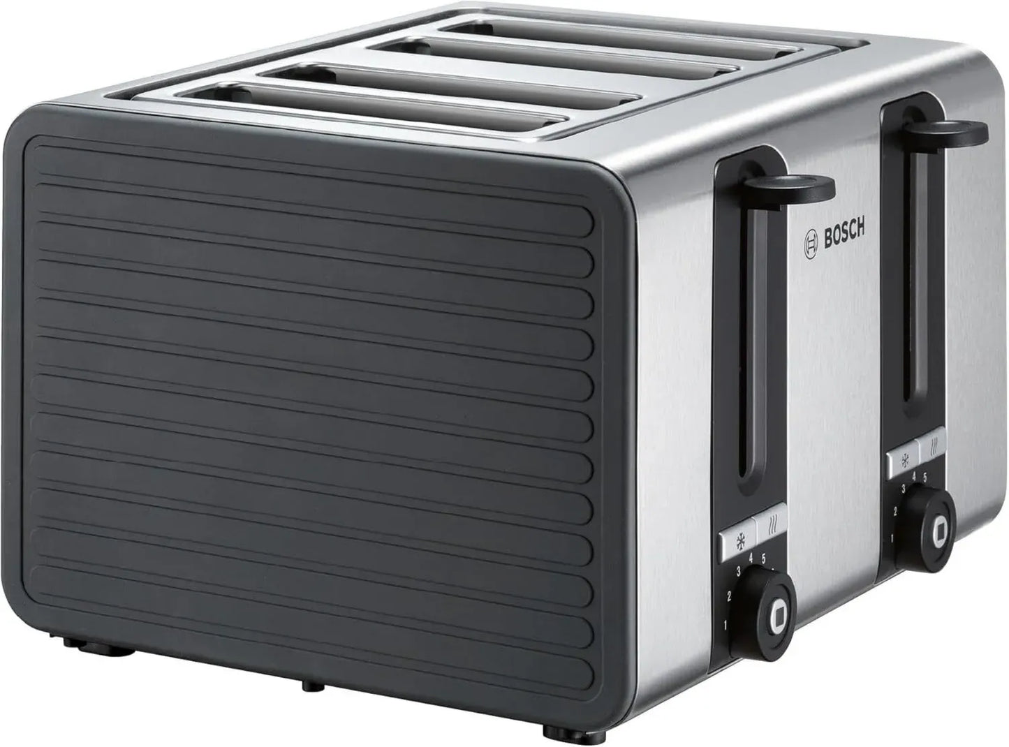Grille-pain Bosch 4 Fentes Inox avec Décongélation et Auto-arrêt, 1800W