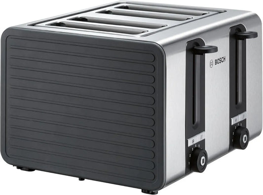 Grille-pain Bosch 4 Fentes Inox avec Décongélation et Auto-arrêt, 1800W