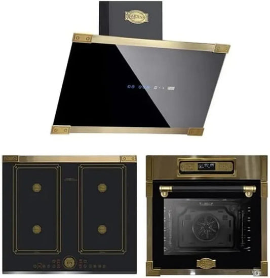 Ensemble Kaiser - Four Encastrable 80L, Hotte Murale 60 cm, Plaque à Induction 60 cm