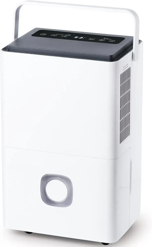 Déshumidificateur d'Air 65L/Jour - Drainage Continu, Silencieux et Compact