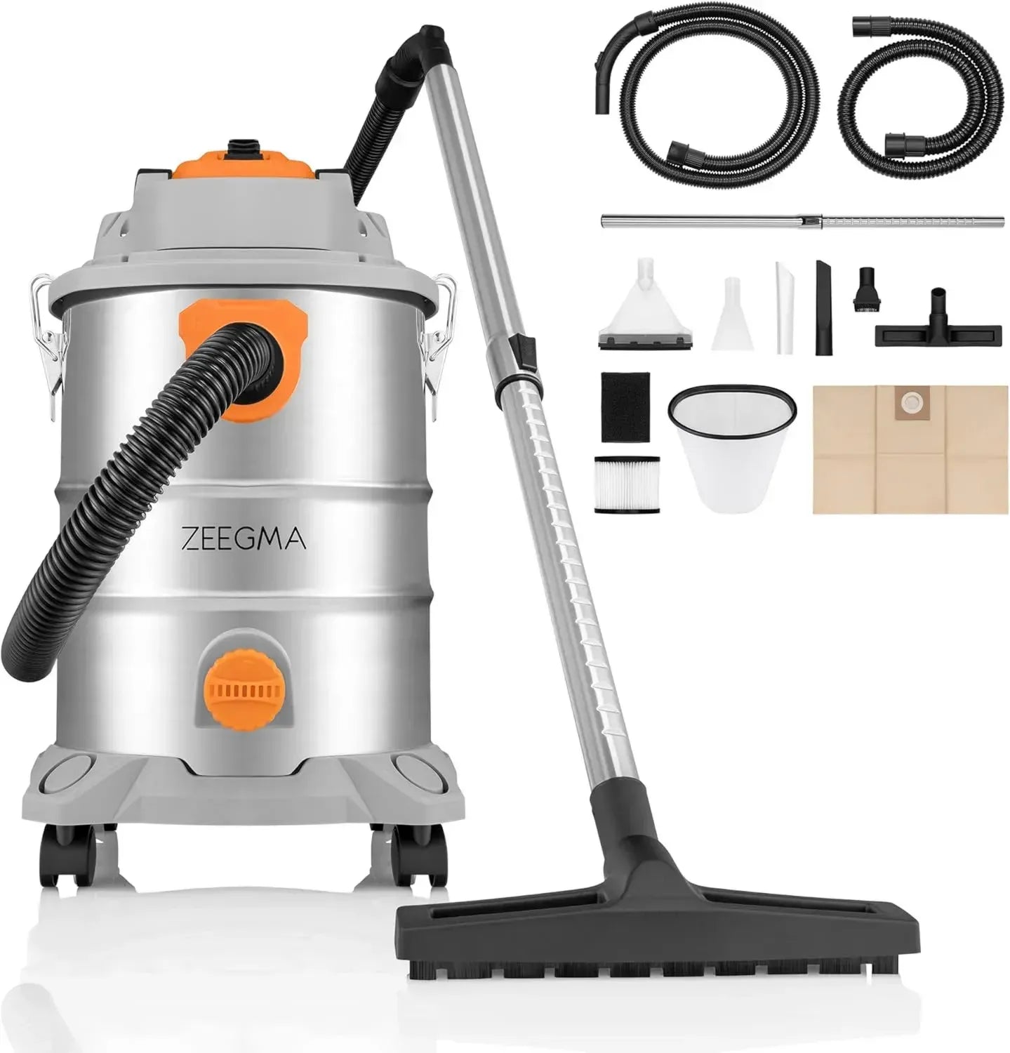 Aspirateur Indispensable 1600W Zeegma ZONDER Pro, Eau et Poussière, 25L, Usage Industriel et Domestique