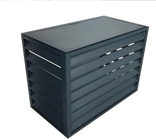 Coffre en aluminium pour unité extérieure de climatiseur, insonorisé et étanche, gris, 100 cm