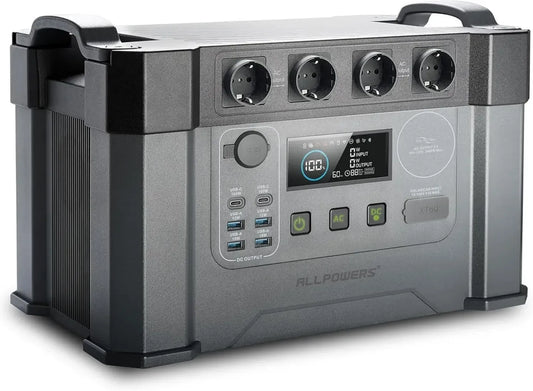 ALLPOWERS Station Électrique Portable 1451Wh, 2400W, Charge Rapide 1,5h, Système UPS, Générateur Solaire pour Camping et Urgences