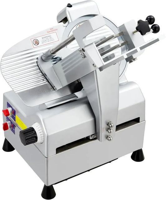 Trancheuse à Viande Électrique Pro 210W - Lame 220mm - Épaisseur 0-12mm - Sécurité Enfant - Pour Maison et Commerce