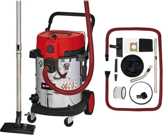 Aspirateur Professionnel Einhell TE-VC 2350 SACL 1600W, Cuve 50L, Classe L, Accessoires Inclus