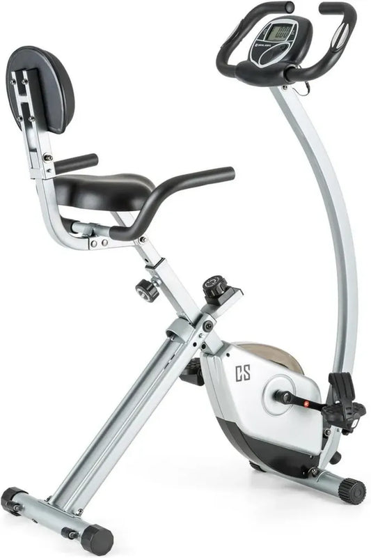 CAPITAL SPORTS Trajector - Vélo d'Appartement Cardio avec Siège Confort et Écran LCD, 8 Niveaux de Résistance