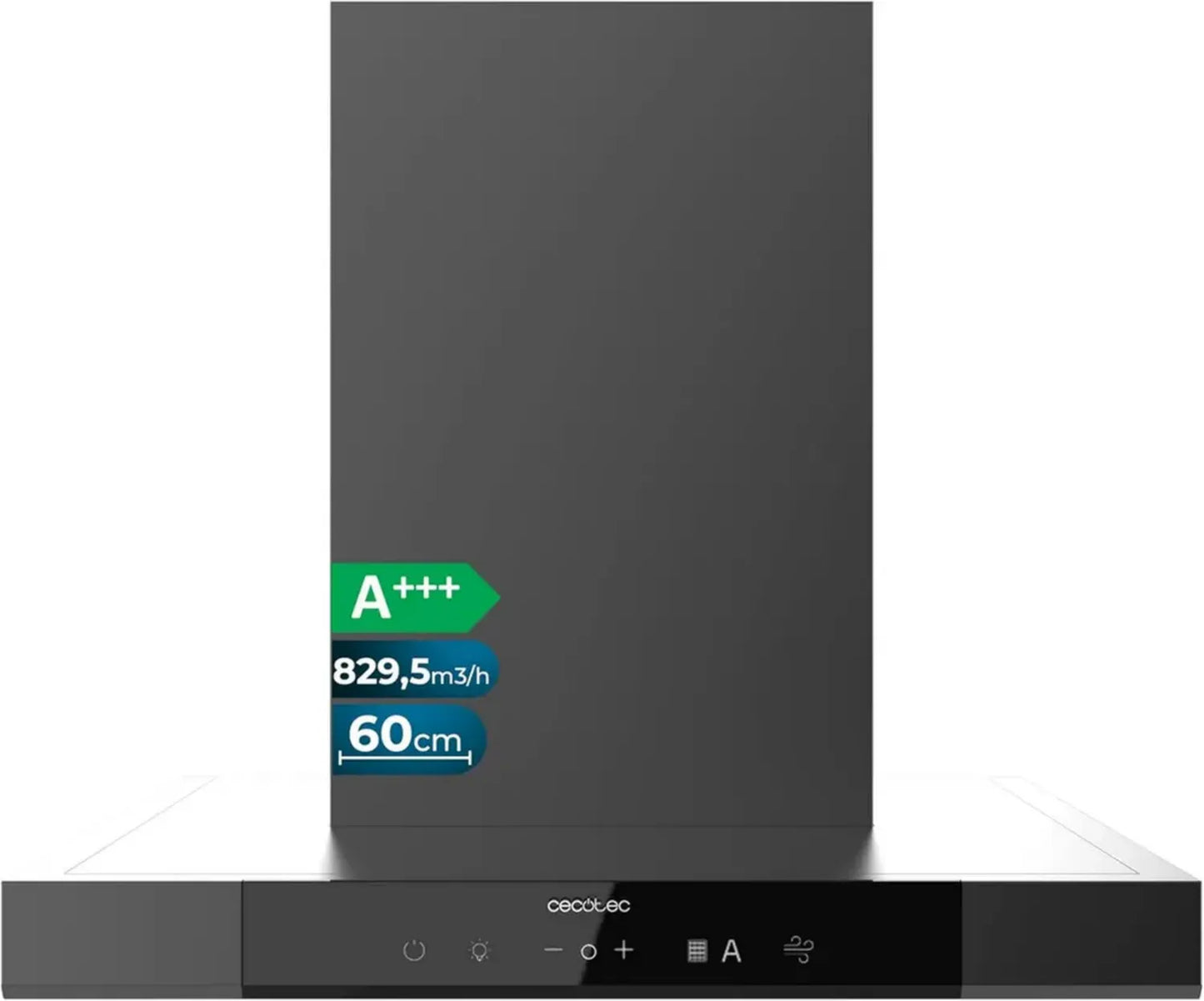 Hotte Aspirante Inox 60 cm avec Contrôle Gestuel et Double Booster - Cecotec Bolero Flux TT