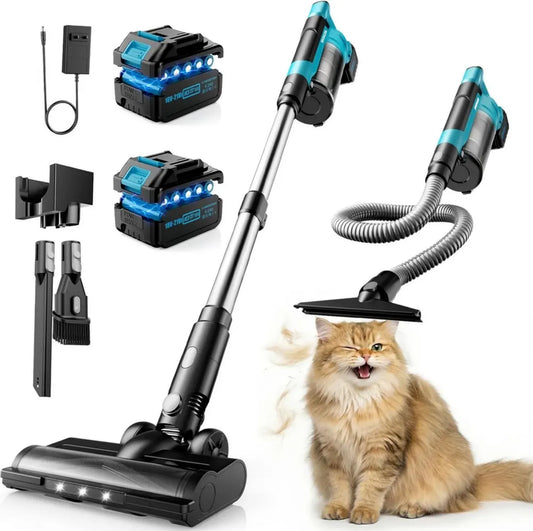 Aspirateur Balai Puissant sans Fil 700W, 70 min d'Autonomie, Batterie 8000 mAh, Brosse Anti-enchevêtrement
