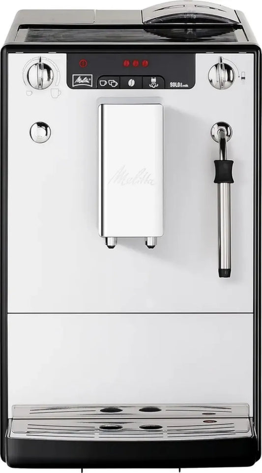 Machine à Café Automatique Melitta Caffeo Solo & Milk, Buse Vapeur, 1.2 L, Argent