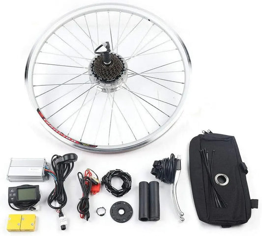 Kit de Conversion Vélo Électrique 28'' 36V 250W avec Écran LCD - Roue Arrière