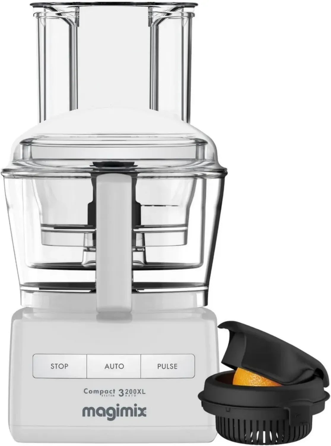 Robot culinaire multifonction Magimix 3200, 2.6L avec presse-agrumes et moteur silencieux - Fabriqué en France - Blanc