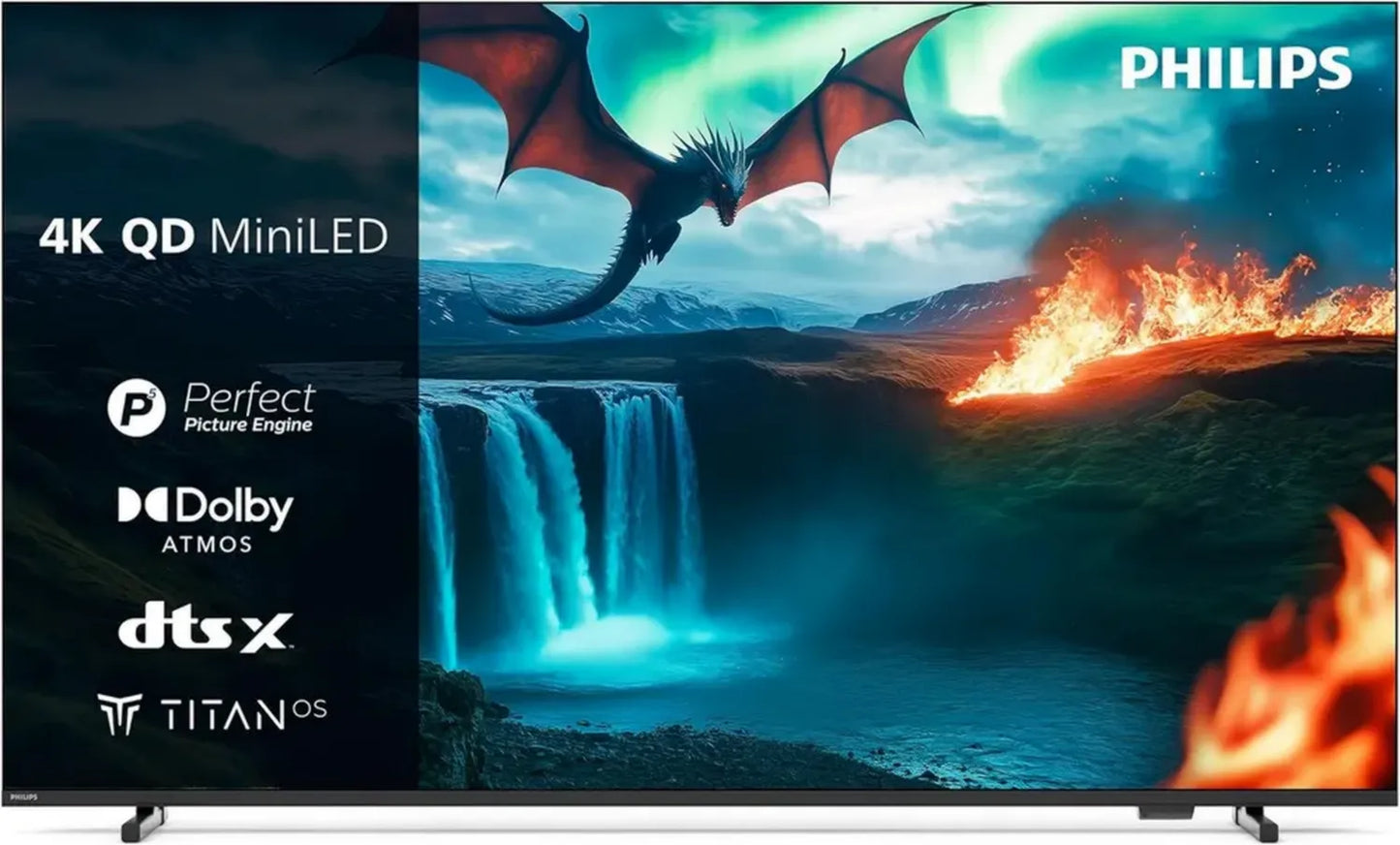 Téléviseur 4K LED Mini 55' Philips avec OS Titan, Dolby Vision et Atmos