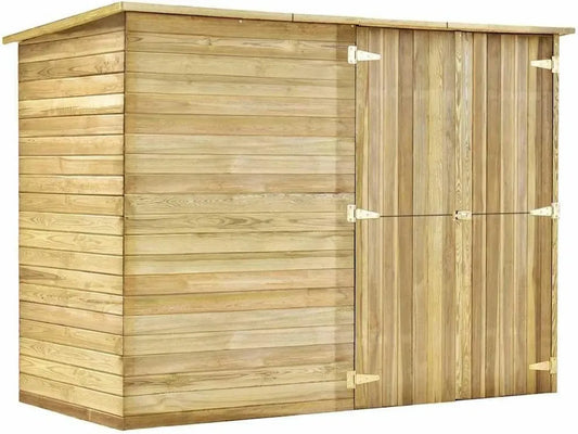 Abri à Vélos en Bois de Pin 232x110x170 cm pour Jardin