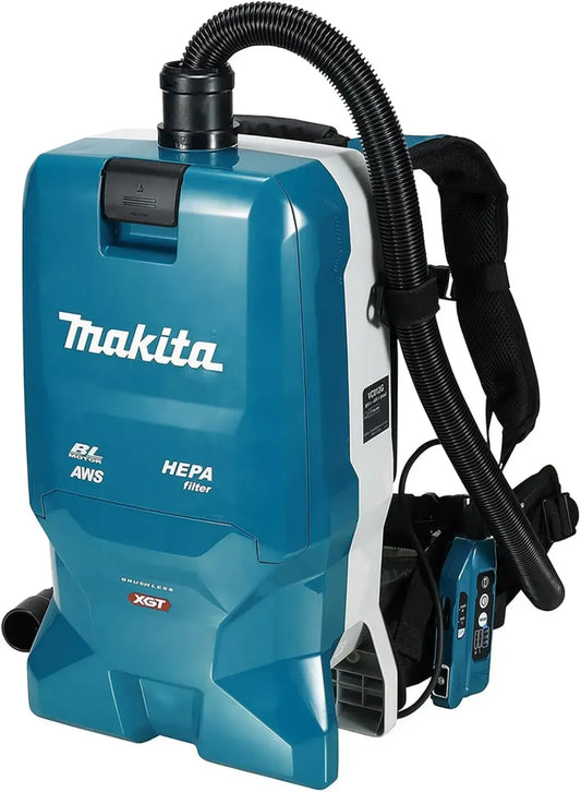 Aspirateur dorsal sans fil Makita 40V XGT Li-ION - Batterie et chargeur exclus, Bleu
