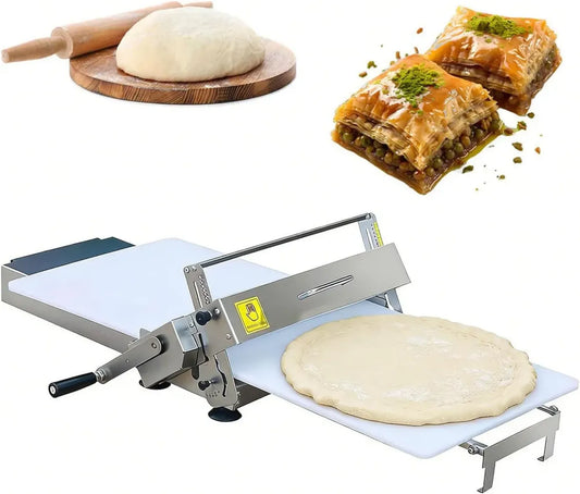 Machine à Pâtes en Acier Inoxydable - Laminoir avec 5 Réglages d'Épaisseur pour Cuisine