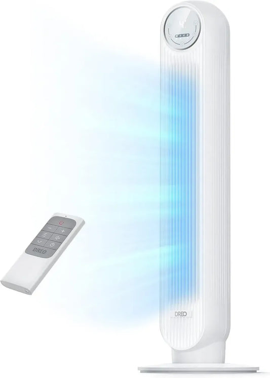 Ventilateur Tour Silencieux Dreo, 92 cm, Oscillation 90°, Télécommande, Modes Multiples, Minuterie 8H, Noir