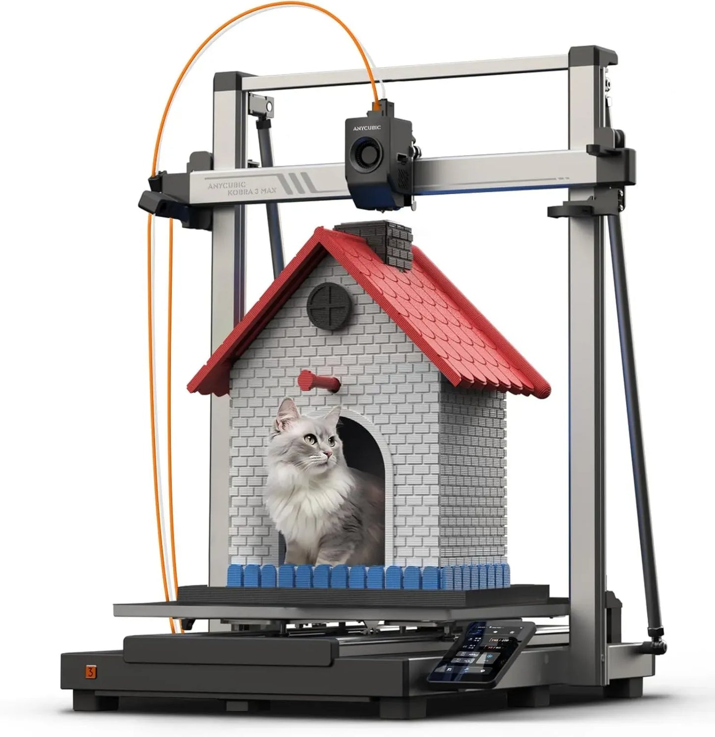 Anycubic Kobra Max 3D Printer, Impression Grand Format 420x420x500mm, Vitesse Ultra-Rapide 600 mm/s, Auto-Nivellement LeviQ 3.0, Pour Tous Niveaux