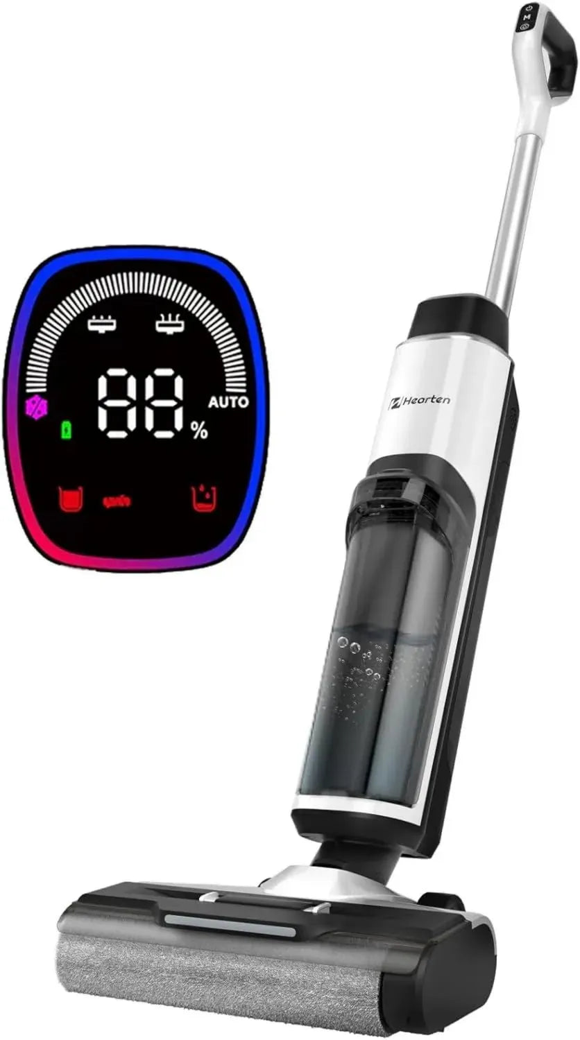 Aspirateur Laveur Hearten - Nettoyage en Profondeur Multi-Surfaces avec Technologie d'Électrolyse, Commandes Vocales et Écran LED