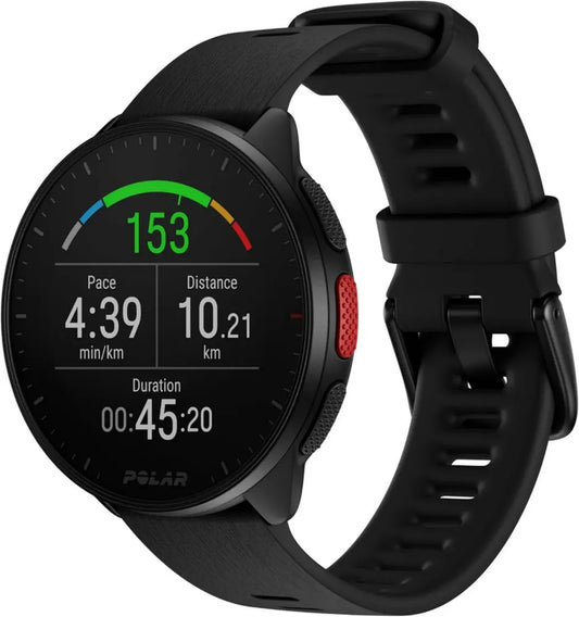 Polar Pacer - Montre de Course GPS - Processeur Rapide - Ultra Légère - Écran Brillant - Boutons Antidérapants - Programmes Nouveaux d'Entraînement - Suivi de Fréquence Cardiaque - Contrôle Musical